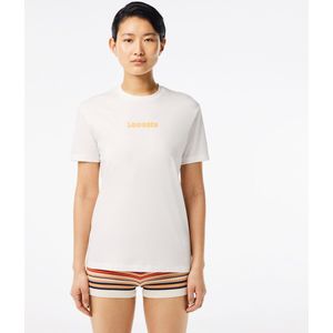 LACOSTE - T-shirt - Ecru - Katoen - Korte Mouwen - Regular Model