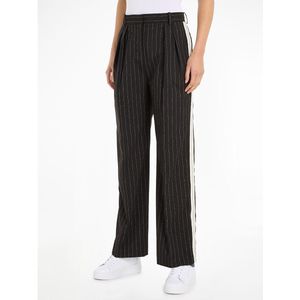 TOMMY HILFIGER - Gestreepte Broek - Zwart - Polyester