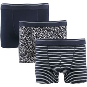 Set van 3 boxershorts LA REDOUTE COLLECTIONS. Katoen materiaal. Maten 3XL. Blauw kleur