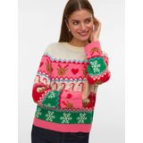 Kerstmis trui VERO MODA. Acryl materiaal. Maten S. Rood kleur