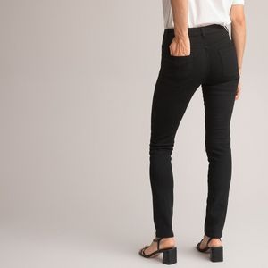 Slim broek, bio katoen LA REDOUTE COLLECTIONS. Bio katoen materiaal. Maten 36 FR - 34 EU. Zwart kleur