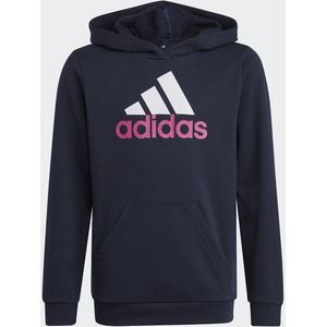 Hoodie ADIDAS SPORTSWEAR. Katoen materiaal. Maten 7/8 jaar - 120/126 cm. Zwart kleur