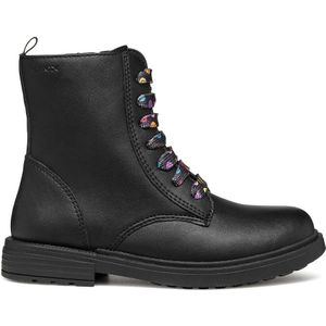 Ademende bottines met veters Eclair GEOX. Polyurethaan materiaal. Maten 26. Zwart kleur