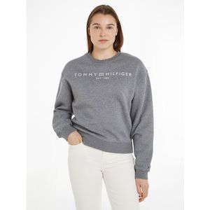 Tommy Hilfiger - Mdrn Reg Corp Logo - Sweatshirt - Grijs Gemêleerd - Biologisch Katoen