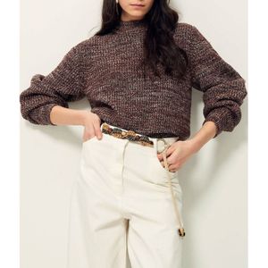 Sessùn - Wadden - Gebreide Trui - Mêle Donker Kastanje - Viscose/Wol/Polyamide
