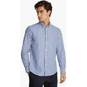 TOMMY HILFIGER - Recht Gestreept Overhemd - Blauw - Katoen