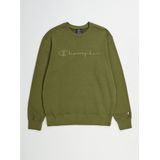 Sweater met ronde hals en groot logo CHAMPION. Katoen materiaal. Maten XL. Groen kleur