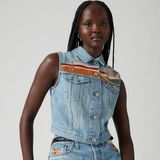 LEVI'S - Geborduurd Mouwloos Jeansvest - Blauw - Denim