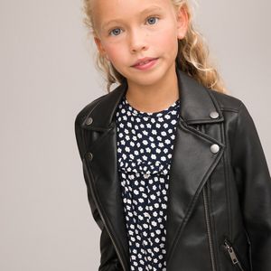 Jasje in simili LA REDOUTE COLLECTIONS. Polyester materiaal. Maten 8 jaar - 126 cm. Zwart kleur