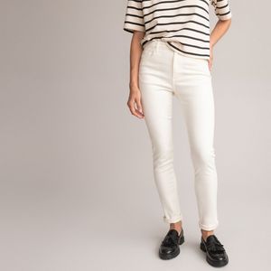 Slim broek, bio katoen LA REDOUTE COLLECTIONS. Bio katoen materiaal. Maten 46 FR - 44 EU. Wit kleur