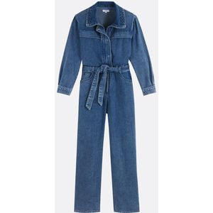 TONY SUNCOO - Denim Broekpak - Blauw - Katoen - Lange Mouwen