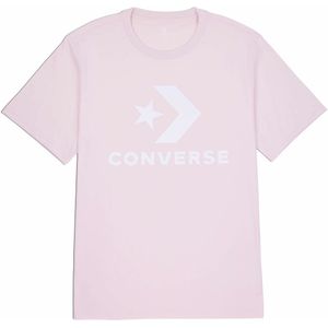 CONVERSE - T-shirt - Roze - Katoen - Korte Mouwen met Ster Logo