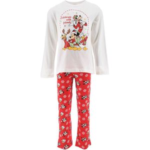 Pyjama Kerstmis Mickey MICKEY MOUSE. Katoen materiaal. Maten 6 jaar - 114 cm. Wit kleur