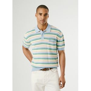 Pepe Jeans - Gebreid Shirt - Gestreept - Meerkleurig - Puur Katoen
