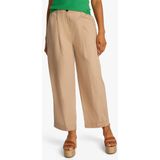 TOMMY HILFIGER - Rechte Broek - Beige - Katoen - Hoge Taille