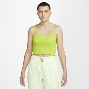 Kort, strak tank topje  met spaghettibandjes NIKE. Katoen materiaal. Maten XL. Groen kleur