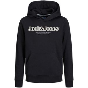Gemoltonneerde hoodie JACK & JONES JUNIOR. Geruwd molton materiaal. Maten 10 jaar - 138 cm. Zwart kleur