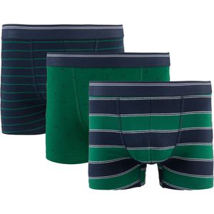 Set van 3 boxershorts LA REDOUTE COLLECTIONS. Bio katoen materiaal. Maten XXL. Groen kleur