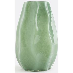 LA REDOUTE INTERIEURS - Losie - Glazen Vaas - Groen - Hoogte 22 cm