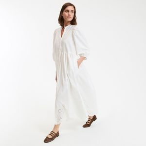 LA REDOUTE COLLECTIONS - Wijd Uitlopende Jurk - Wit - Katoen