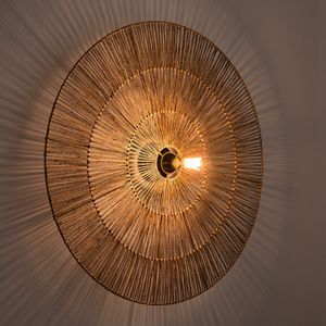 Ronde wandlamp Ø80 cm, Yaku LA REDOUTE INTERIEURS. Hennep materiaal. Maten één maat. Beige kleur