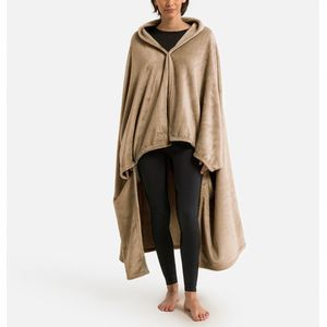 SO'HOME - Javi - Fleece Plaid met Mouwen - Beige - Gerecycled Polyester - 130 x 170 cm