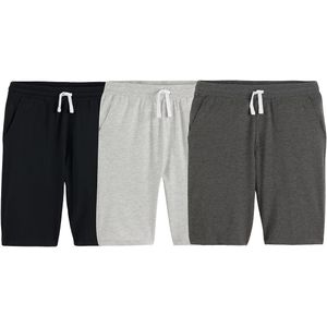 Set van 3 shorts LA REDOUTE COLLECTIONS. Katoen materiaal. Maten 14 jaar - 162 cm. Zwart kleur