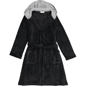 Kamerjas in fleece met kap LA REDOUTE COLLECTIONS. Polyester materiaal. Maten 10 jaar - 138 cm. Zwart kleur
