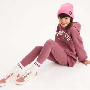 Legging met tekst LA REDOUTE COLLECTIONS. Jersey materiaal. Maten 12 jaar - 150 cm. Roze kleur