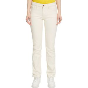 Rechte jeans, taille medium ESPRIT. Denim materiaal. Maten Maat 31 (US) - Lengte 32. Beige kleur