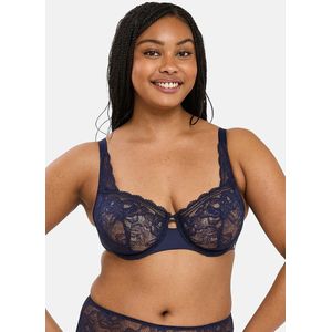 Lily SANS COMPLEXE - Balconnet-BH - Marineblauw - Kant materiaal