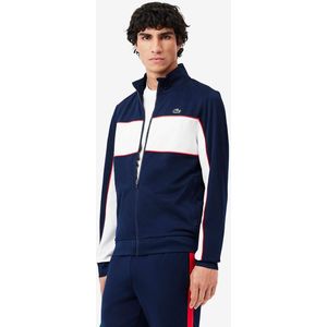 Men's Lacoste Sport Print Branding Zipped Tennis Sweatshirt in Multi colour