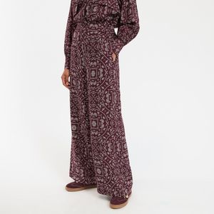 LA REDOUTE COLLECTIONS - Wijde Broek - Rood - Hoge Taille - Kasjmierprint