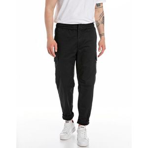 Cargo broek REPLAY. Katoen materiaal. Maten W29 - Lengte 30. Zwart kleur