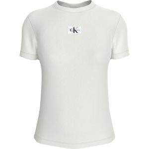 T-shirt met ronde hals en korte mouwen CALVIN KLEIN JEANS. Katoen materiaal. Maten XL. Wit kleur