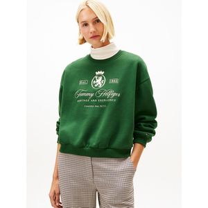 TOMMY HILFIGER Sweatshirt  groen / wit