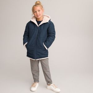 Warme omkeerbare donsjas met kap LA REDOUTE COLLECTIONS. Polyester materiaal. Maten 5 jaar - 108 cm. Beige kleur