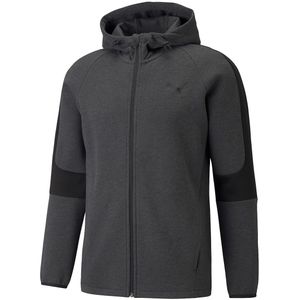 Zip-up hoodie evostripe PUMA. Katoen materiaal. Maten M. Grijs kleur