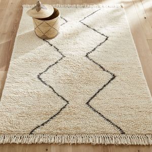 Vloerkleed in wol, berberstijl, Nyborg AM.PM. Wol materiaal. Maten 200 x 290 cm. Beige kleur