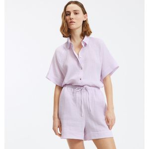 LA REDOUTE COLLECTIONS - Los Hemd - Violet - Katoen - Elleboogmouwen