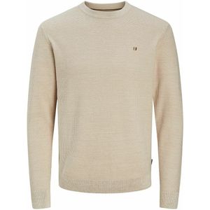 Trui met ronde hals in katoen JACK & JONES. Katoen materiaal. Maten M. Beige kleur