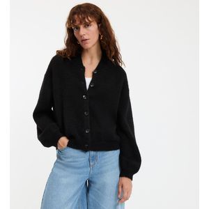 LA REDOUTE COLLECTIONS - Vest - Zwart - Grof Tricot van Mixed Alpaca