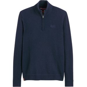 Trui met opstaande kraag met rits Essential SUPERDRY. Wol materiaal. Maten XL. Blauw kleur