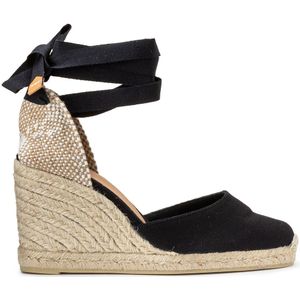 Espadrilles met sleehak in katoen Carina CASTANER. Katoen materiaal. Maten 37. Zwart kleur