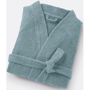 Badjas in badstof, kimono kraag, 450g/m², Haxel