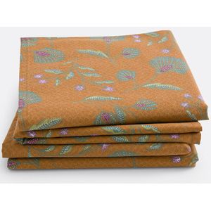 La Redoute Intérieurs - Damrey - Set van 4 Tafelservetten - Karamel - 100% Katoen