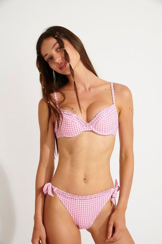BANANA MOON - Dasia Fantaisy - Bikinislip - Roze - Vichy Bloemenprint