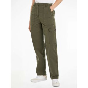 Cargo broek TOMMY JEANS. Katoen materiaal. Maten Maat 29 US - Lengte 30. Groen kleur