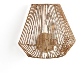 Wandlamp H25 cm, Yaku LA REDOUTE INTERIEURS. Hennep materiaal. Maten één maat. Beige kleur