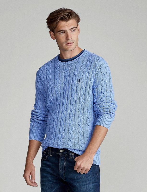 Polo Ralph Lauren - Kabeltrui - Blauw - Katoen